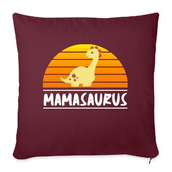 Mamasaurus Mama Familie - Sofakissenbezug 45 x 45 cm - Burgunderrot - Vorne