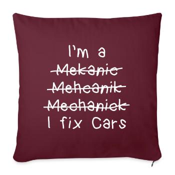 je fixe les voitures Citation Best-sellers graphiques - Housse de coussin décorative 45 x 45 cm - bordeaux - Devant