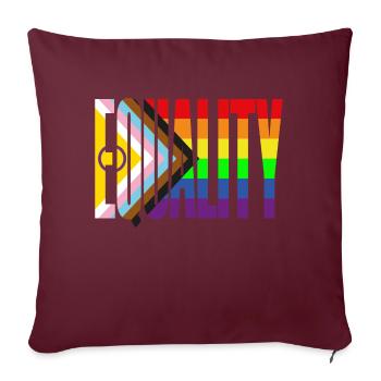 Égalité - Housse de coussin décorative 45 x 45 cm - bordeaux - Devant