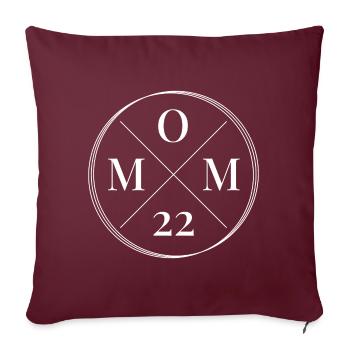 Maman 22 Mère Grossesse Future Maman 2022 - Housse de coussin décorative 45 x 45 cm - bordeaux - Devant