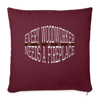 hommes un charpentier prière tshirts amériques - Housse de coussin décorative 45 x 45 cm - bordeaux - Devant