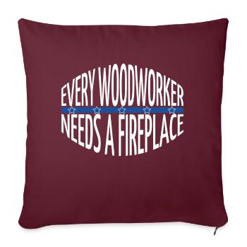 chainsaw grab birthday present carpenter joke joke - Sofa pillowcase 17,3'' x 17,3'' (45 x 45 cm) - burgundy - Front