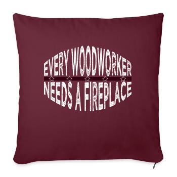 outils forestier amour bday charpentier blagues exploitation forestière - Housse de coussin décorative 45 x 45 cm - bordeaux - Devant