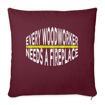 Citations drôles de charpentier Jouons aux t-shirts de charpentier - Housse de coussin décorative 45 x 45 cm - bordeaux - Devant