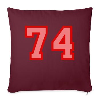 Cool Retro Retrostyle Numéro de maillot numéro de dos - Housse de coussin décorative 45 x 45 cm - bordeaux - Devant