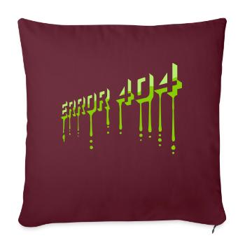 Mucus Drops Erreur 404 - Housse de coussin décorative 45 x 45 cm - bordeaux - Devant