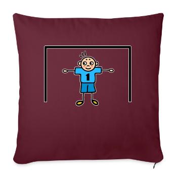 Football - Gardien numéro un en bleu but - Housse de coussin décorative 45 x 45 cm - bordeaux - Devant