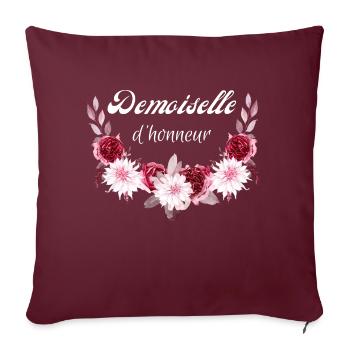 demoiselle d'honneur - Housse de coussin décorative 45 x 45 cm - bordeaux - Devant