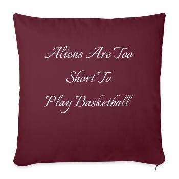 entraîneur de basket-ball 3points blague de science-fiction - Housse de coussin décorative 45 x 45 cm - bordeaux - Devant