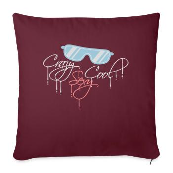 design cool sexy fou - Housse de coussin décorative 45 x 45 cm - bordeaux - Devant