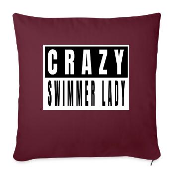 moniteur de natation sweat à capuche et sweat-shirt - Housse de coussin décorative 45 x 45 cm - bordeaux - Devant