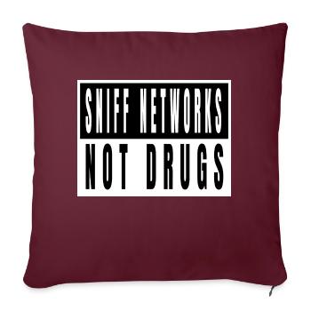 hacker fans programming bio hack sayings fingers - Sofakissenbezug 45 x 45 cm - Burgunderrot - Vorne