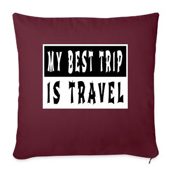 Manger dormir Voyage Camping Idées Camping Bière - Housse de coussin décorative 45 x 45 cm - bordeaux - Devant