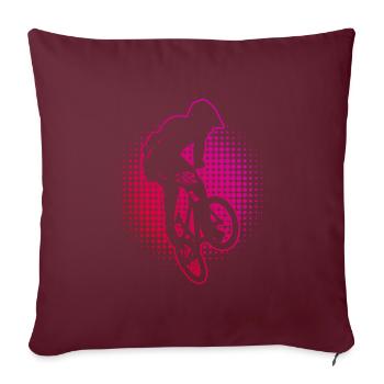 Bike bmx fahrrad Damen Herren bmx bmx jungen - Sofakissenbezug 45 x 45 cm - Burgunderrot - Vorne