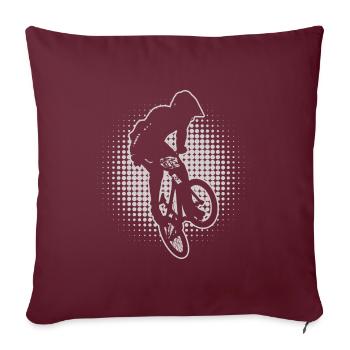Herren bmx fahrrad Radfahren Bike bmx jungen - Sofakissenbezug 45 x 45 cm - Burgunderrot - Vorne