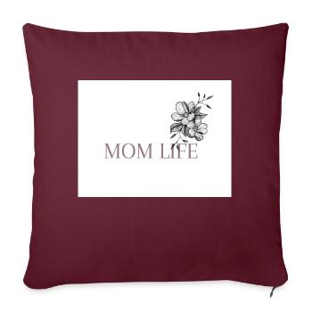 Mom life 25.6 - Sofakissenbezug 45 x 45 cm - Burgunderrot - Vorne