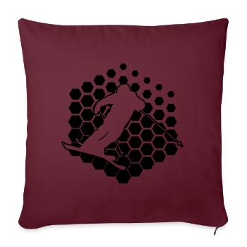 Slopestyle Femmes Freestyle Ski Ski Freestyle - Housse de coussin décorative 45 x 45 cm - bordeaux - Devant