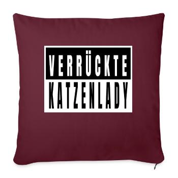 geburtstag lieben meerkatze streunerkatze - Sofakissenbezug 45 x 45 cm - Burgunderrot - Vorne