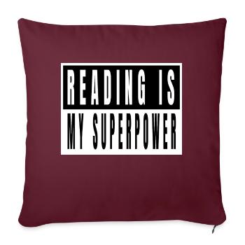 book keeper shirt statement book nerd geek - Sofakissenbezug 45 x 45 cm - Burgunderrot - Vorne