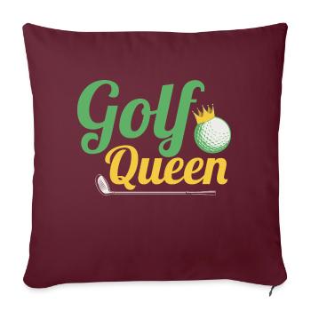 Golf Queen Par Tee Golfing - Housse de coussin décorative 45 x 45 cm - bordeaux - Devant