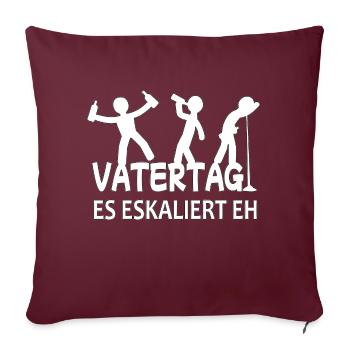 Vatertag Vater Papa Kumpels Feiern Bier Alkohol - Sofakissenbezug 45 x 45 cm - Burgunderrot - Vorne