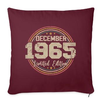 Les Légendes Sont Nées En Décembre 1965 - 1965 - Housse de coussin décorative 45 x 45 cm - bordeaux - Devant