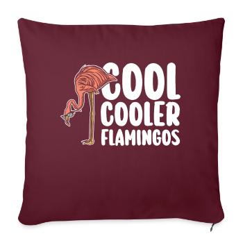 Cool Cooler Flamingos - Sofakissenbezug 45 x 45 cm - Burgunderrot - Vorne