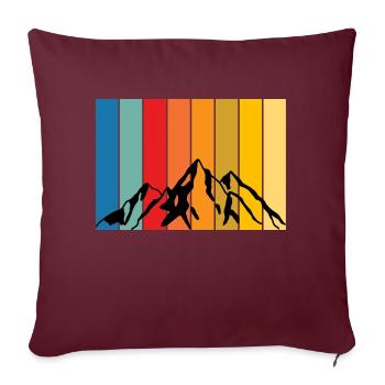 Ombre de montagne - Housse de coussin décorative 45 x 45 cm - bordeaux - Devant