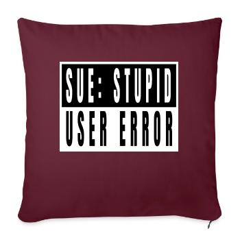 hacking code hacking coding coding computer quote - Sofa pillowcase 17,3'' x 17,3'' (45 x 45 cm) - burgundy - Front
