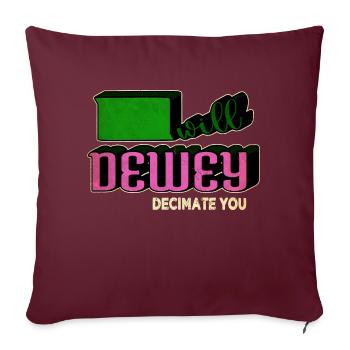fiction contemporaine dictons drôles drôle - Housse de coussin décorative 45 x 45 cm - bordeaux - Devant