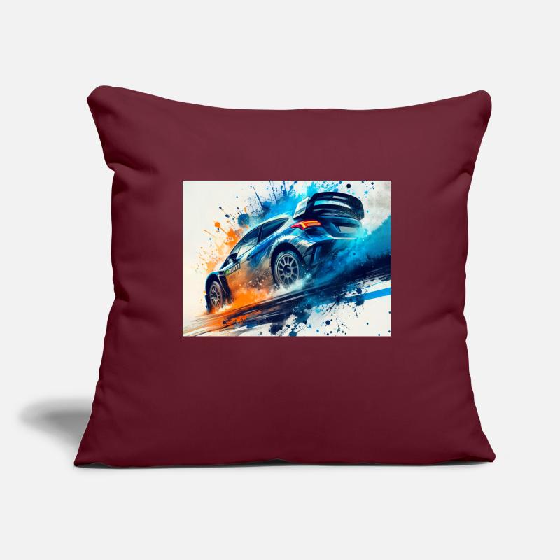 Course de voitures de rallye Housse de coussin décorative 45 x 45 cm