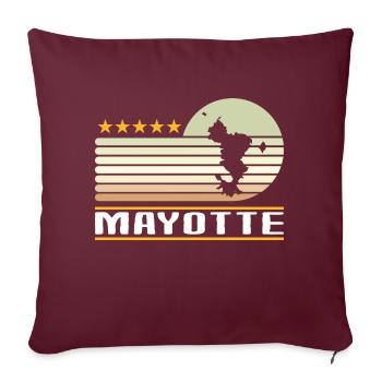 Geschenkidee Grafikdesign Karte von Mayotte 976 - Sofakissenbezug 45 x 45 cm - Burgunderrot - Vorne