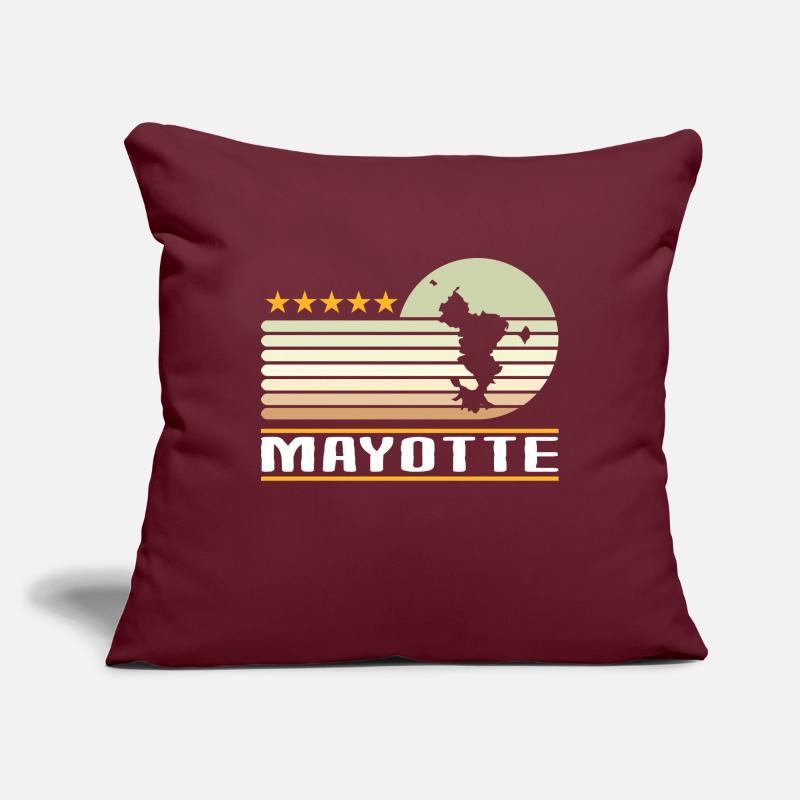 idee cadeau design graphique carte de Mayotte 976 Housse de coussin décorative 45 x 45 cm