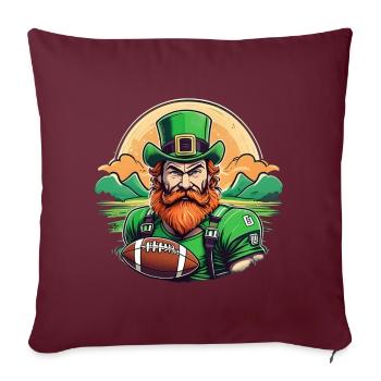 St. Patrick’s Day Shamrock Football américain - Housse de coussin décorative 45 x 45 cm - bordeaux - Devant