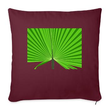 Tropical palm tree / Palmier tropical - Housse de coussin décorative 45 x 45 cm - bordeaux - Devant