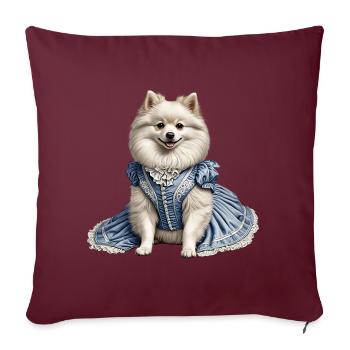 Chien noble - Housse de coussin décorative 45 x 45 cm - bordeaux - Devant