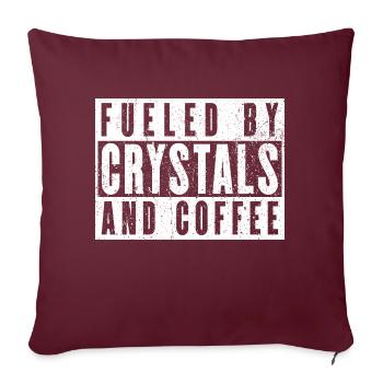 La force grâce aux cristaux et à la caféine - Housse de coussin décorative 45 x 45 cm - bordeaux - Devant