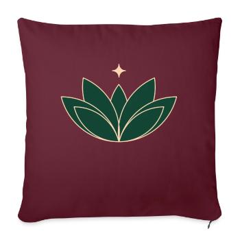 Lotus Lotus Flower - Sofa pillowcase 17,3'' x 17,3'' (45 x 45 cm) - burgundy - Front