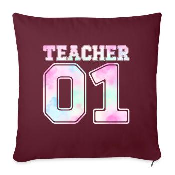 Teacher 01 - Sofakissenbezug 45 x 45 cm - Burgunderrot - Vorne