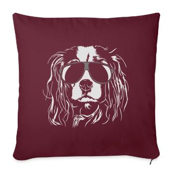 frais Cavalier King Charles Spaniel - Housse de coussin décorative 45 x 45 cm - bordeaux - Devant