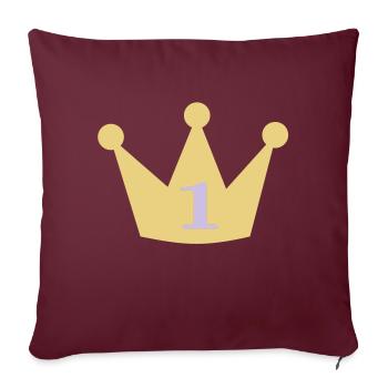 Premier anniversaire 1er anniversaire un 1 an - Housse de coussin décorative 45 x 45 cm - bordeaux - Devant