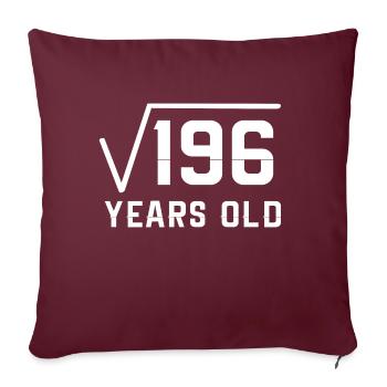 14ème anniversaire - 14 ans - Housse de coussin décorative 45 x 45 cm - bordeaux - Devant