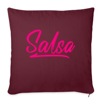 Dieses „Salsa Geschenk Latino Tanz Tänzer Salsera - Sofakissenbezug 45 x 45 cm - Burgunderrot - Vorne