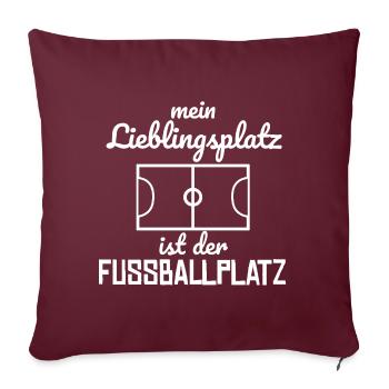 Football Sport Balle Football Club Cadeau - Housse de coussin décorative 45 x 45 cm - bordeaux - Devant