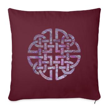 noeud celtique 8 e 62 - Housse de coussin décorative 45 x 45 cm - bordeaux - Devant