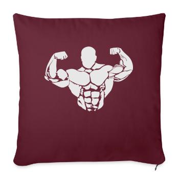 Bodybuilding - Sofakissenbezug 45 x 45 cm - Burgunderrot - Vorne