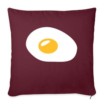 Œufs au plat - Housse de coussin décorative 45 x 45 cm - bordeaux - Devant