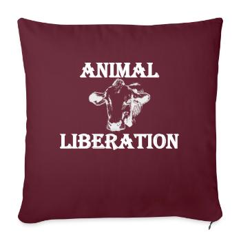Animal Liberation - Sofakissenbezug 45 x 45 cm - Burgunderrot - Vorne