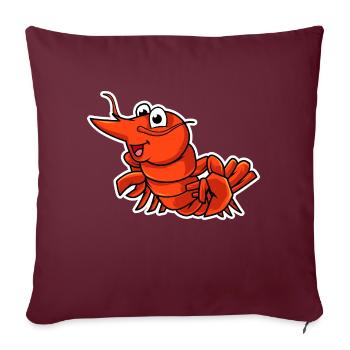 Homard - Housse de coussin décorative 45 x 45 cm - bordeaux - Devant
