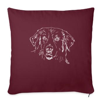 Golden Retriever - Sofakissenbezug 45 x 45 cm - Burgunderrot - Vorne
